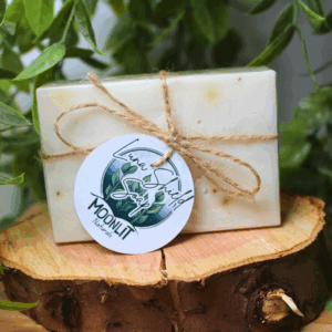 Luna Shield handmade natural soap bar with rosemary and clary sage – vegan protection soap by Moonlit Naturals
