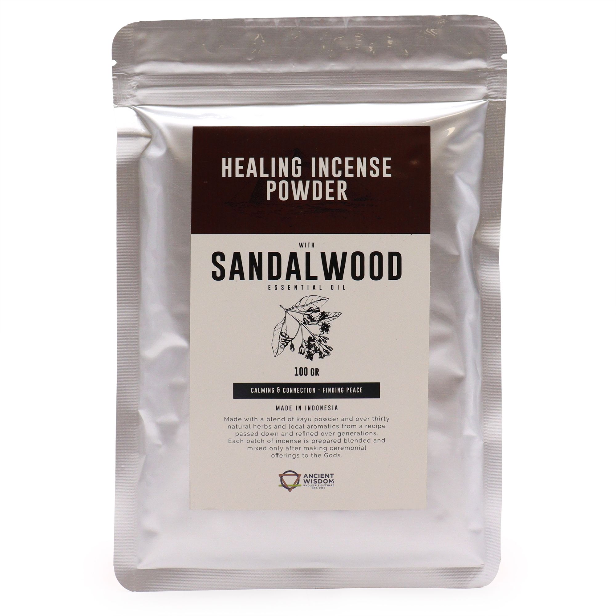 Healing Incense Powder - Sandalwood 100gm - Image 2